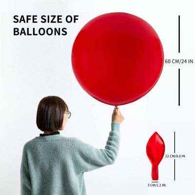 Large 24 Inch Latex Balloons Set of 2 Available in All Colors