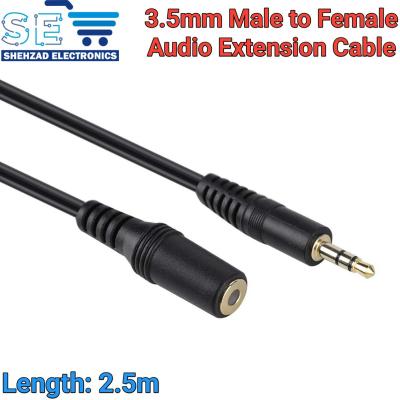 3.5mm Headphone Extension Cable Male to Female Audio Stereo 2.5m
