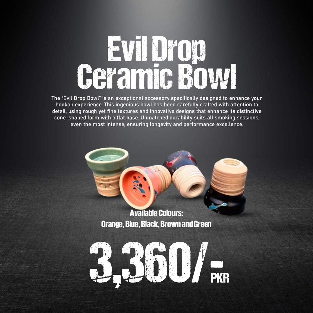 Cyril Evil Drop Ceramic Bowl for Water Pipes Multiple Colors